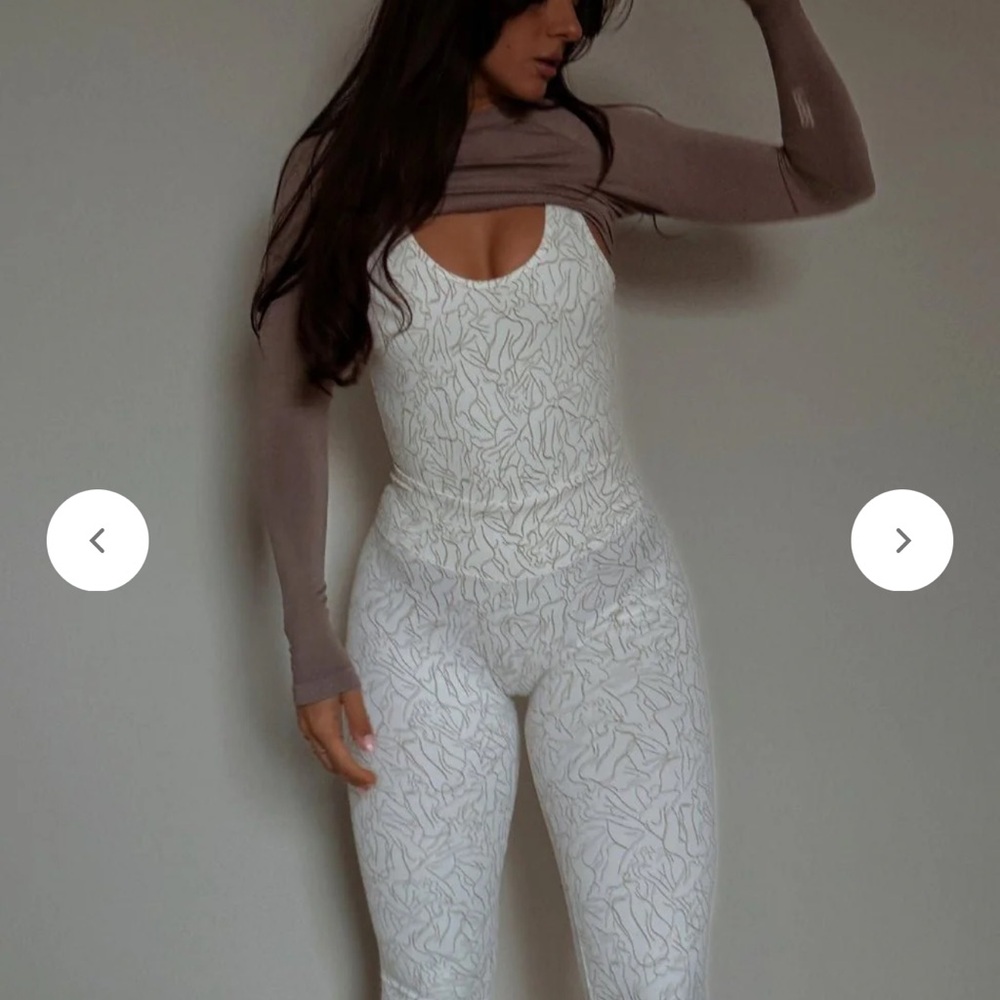 Stylish White and Gray Women's Top